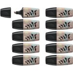 Trust - - boss mini naturevibes, mini surligneur, lot x 10 surligneurs dcors - gris taupe