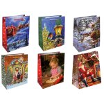 Tsi lot de 12 pochettes cadeaux motif no�l format moyen