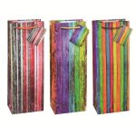 Tsi 84281 lot de 12 sacs cadeau pour bouteille motif ray� 3 mod�les