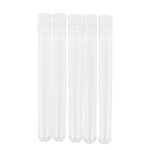 Tubes a essai en plastique transparent avec capuchon, 12x100mm, fond en forme de u, long et transparent, ...