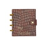 ?tui en cuir avec trou en forme de champignon, pour cartes de collection, classeur, organisateur de cartes ...