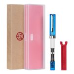 Twsbi - porte - stylo plume en rsine transparente, stylo a piston, grande capacit, stockage d'encre, ...