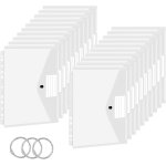 Tzf - lot de 20 pochettes perforées en plastique transparent a4 pour documents, classeurs a anneaux, ... Tzf - lot de 20 pochettes perforées en plastique transparent a4 pour documents, classeurs a anneaux, ...