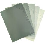 Tzf - lot de 5 pochettes transparentes en plastique a4 avec dcoupes sur le dessus et les cts pour ...