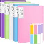 Tzf - lot de 5 porte - documents a4, 30 pochettes transparentes avec pochettes en plastique, dossiers ... Tzf - lot de 5 porte - documents a4, 30 pochettes transparentes avec pochettes en plastique, dossiers ...