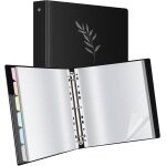Tzf - cahier de prsentation, classeur a anneaux, avec 80 pochettes transparentes a4 transparentes (50 ...