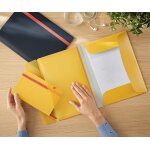 Tzf - chemise a 3 rabats a4 avec pochette, capacit 150 feuilles, cosy, jaune, 46190019