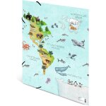 Tzf - classeur a3, carte du monde, a elastiques en carton, avec motif de maternelle, elastique, rabat ... Tzf - classeur a3, carte du monde, a elastiques en carton, avec motif de maternelle, elastique, rabat ...