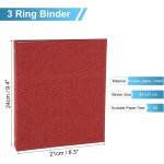 Tzf - classeur a anneaux 3, format a5, classeur rond flexible a grande capacité en lin pour le bureau, ... Tzf - classeur a anneaux 3, format a5, classeur rond flexible a grande capacité en lin pour le bureau, ...