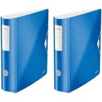 Tzf - classeur a levier a4 active, dos arrondi 82mm, fixation elastique, polyfoam lger, wow, bleu, 11060036 ...