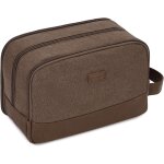 Tzf - trousse de toilette pour hommes trousse de toilette voyage, kit dopp en toile, sac en cuir végétalien ... Tzf - trousse de toilette pour hommes trousse de toilette voyage, kit dopp en toile, sac en cuir végétalien ...