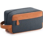 Tzf - trousse de toilette de voyage pour homme, trousse de rasage a suspendre en cuir synthtique hydrofuge ...