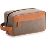 Tzf - trousse de toilette de voyage pour homme, trousse de rasage a suspendre en cuir synthtique hydrofuge ...