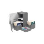 Ultimate guard bote pour cartes twin flipntray deck case 200 + taille standard xenoskin gris