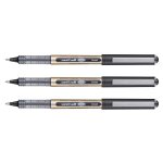 Uni - ball lot de 3 stylos roller encre liquide recycl� eye broad ub150 / 10e pointe large noir