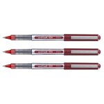 Uni - ball lot de 3 stylos roller encre liquide recycl eye ub150e pointe fine rouge