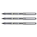 Uni - ball lot de 3 stylos roller encre liquide recycl� ub157e pointe moyenne noir