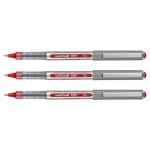 Uni - ball lot de 3 stylos roller eye fine ub157, rouge