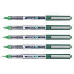 Uni - ball lot de 5 stylos roller encre liquide recycl� eye ub150e pointe fine vert