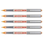 Uni - ball lot de 5 stylos roller encre liquide recycl� ub157e pointe moyenne orange