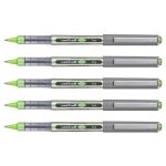 Uni - ball lot de 5 stylos roller encre liquide recycl� ub157e pointe moyenne vert clair
