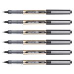 Uni - ball lot de 6 stylos roller encre liquide recycl� eye broad ub150 / 10e pointe large noir