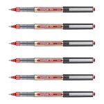 Uni - ball lot de 6 stylos roller encre liquide recycl� eye broad ub150 / 10e pointe large rouge
