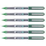 Uni - ball lot de 6 stylos roller encre liquide recycl� eye ub150e pointe fine vert