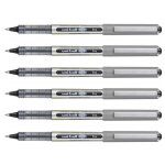 Uni - ball lot de 6 stylos roller encre liquide recycl� ub157e pointe moyenne noir