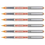 Uni - ball lot de 6 stylos roller encre liquide recycl� ub157e pointe moyenne orange