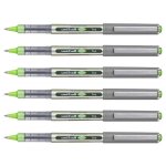 Uni - ball lot de 6 stylos roller encre liquide recycl ub157e pointe moyenne vert clair