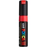 Uni - ball posca - 1 marqueur pointe large biseaut�e rouge fluo