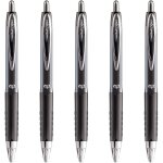 Uni - ball signo gel 207 stylo roller r�tractable noir lot de 5 (import royaume uni)