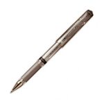 Uniball signo broad stylo a bille pointe large encre gel argent corps avec grip + capuchon