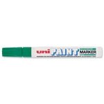 Uniball uni paint marqueur peinture huile ind�l�bile pointe moyenne ogive corps m�tal vert fonc� lot ...