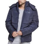 Urban classics puffer jacket doudoune a capuche amovible rembourr�e veste d'hiver pour homme, bleu (bleu ...