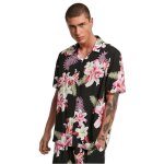 Urban classics t - shirt viscose aop resort, noir, m homme