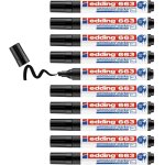 Uuq - edding 663 marqueur pour tableaux blancs - noir - 10 stylos - pointe biseaute 1 - 5 mm - feutre ...