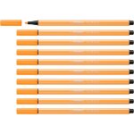 Uuq - feutre dessin pen 68 - lot x 10 feutres de coloriage pointe moyenne - orange fluo (68 / 054)