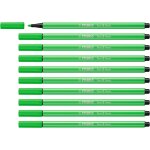 Uuq - feutre dessin pen 68 - lot x 10 feutres de coloriage pointe moyenne - vert fluo (68 / 033)