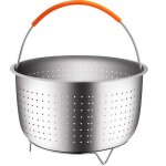 Vapeur en acier inoxydable panier rice cooker grille etuve anti - echaudage vapeur + argent + 3 quarts ...