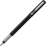 Vector stylo plume noir pointe fine encre bleue emballage blister