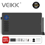 Veikk - tablette de dessin numrique a15pro, avec stylet sans batterie, fonction d'inclinaison, compatible ...