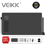 Veikk - tablette de dessin numrique a15pro, avec stylet sans batterie, fonction d'inclinaison, compatible ...