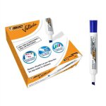 Velleda lot de 12 feutres tableau blanc effa�able a sec 1791 pointe biseau large bleu