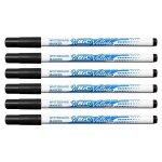 Velleda lot de 6 feutres tableau blanc effaable  sec 1721 pointe fine ogive noir