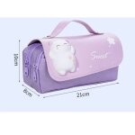 Violet grande bo�te a crayons, grande capacit� crayon sac a crayons multi - compartiments papeterie de ...