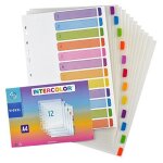 Viquel lot de 12 intercalaires en polypropyl�ne a4 intercolor
