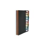 Viquel trieur vertical rainbow 12 compartiments a soufflet en polypro 5 / 10, noir