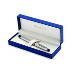 Waterman expert acier satin� attributs chrom�s stylo plume pointe moyenne - dans son a crin